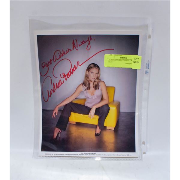 AUTOGRAPHED ANDREA PARKER 8X10