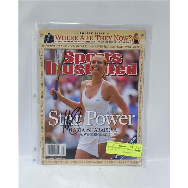 AUTOGRAPHED MARIA SHARAPOVA MAG W COA