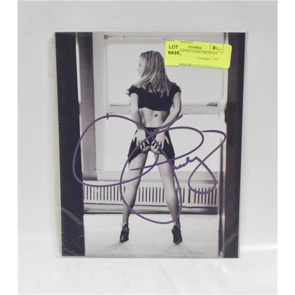 AUTOGRAPHED JAIME PRESSLEY 8X10 COA