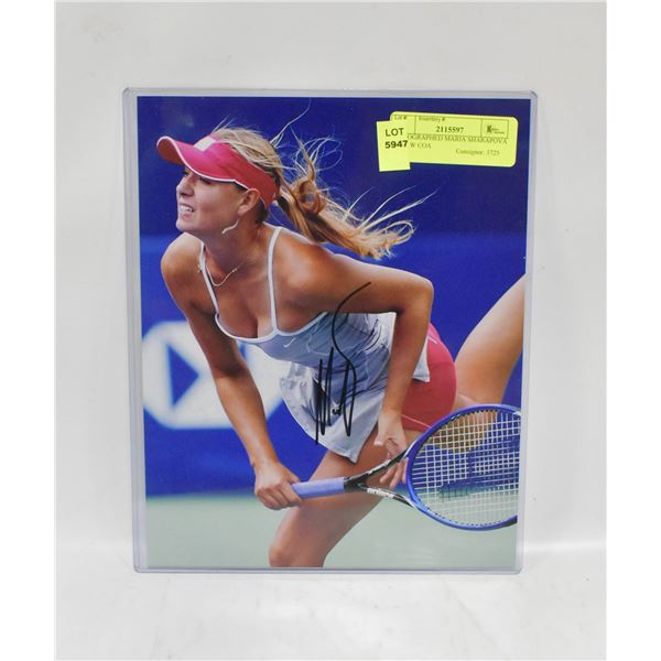 AUTOGRAPHED MARIA SHARAPOVA 8X10 W COA