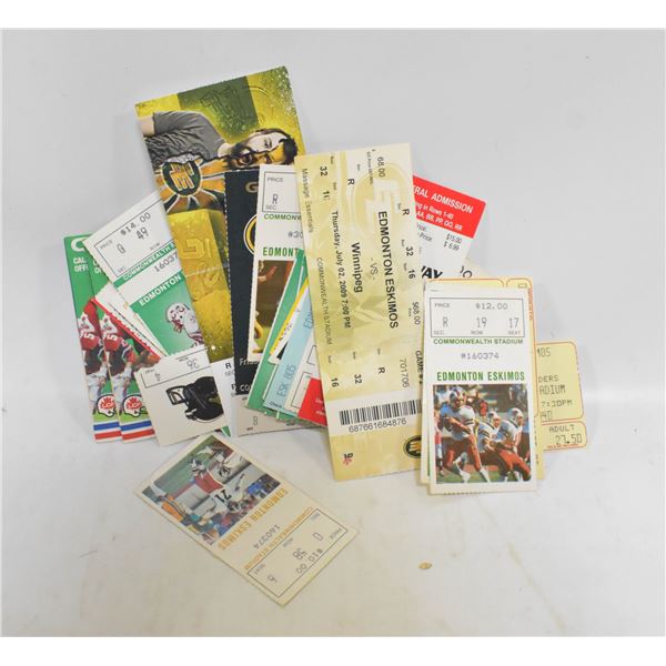 LOT OF 1980S UP ESKIMOS TICKET STUBS