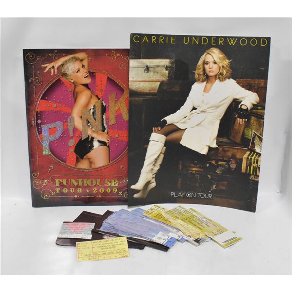 LOT OF ROCK CONCERT TICKETS & BROCHURES