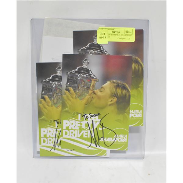 AUTOGRAPHED MARIA SHARAPOVA PICS W COA
