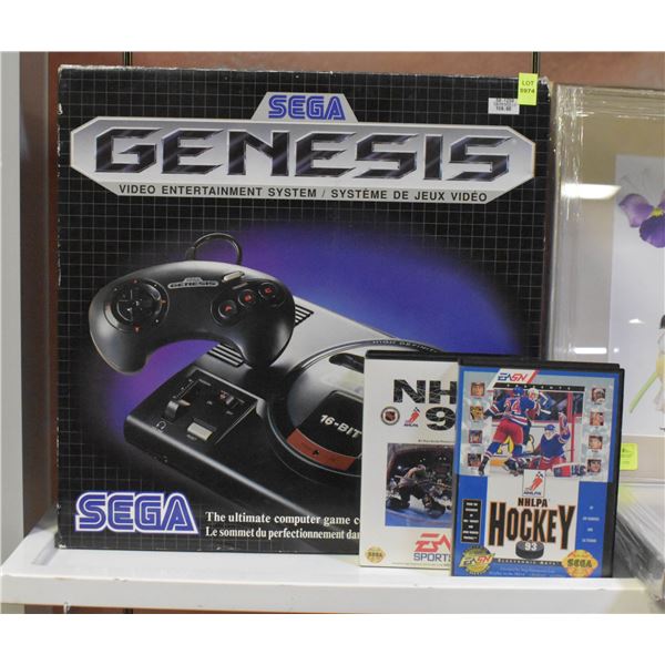 SEGA GENESIS WITH BOX & INSERTS GAMES