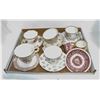 Image 1 : LOT OF ASSORTED ANTIQUE TEACUPS & SAUCERS