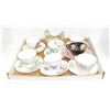 Image 1 : LOT OF ASSORTED ANTIQUE TEACUPS & SAUCERS