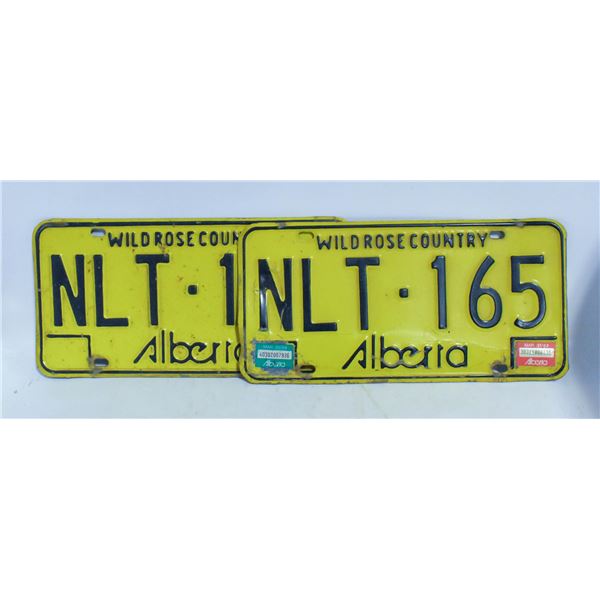PAIR VINTAGE ALBERTA LICENSE PLATES