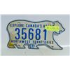 Image 1 : NWT ARCTIC POLAR BEAR LICENCE PLATE