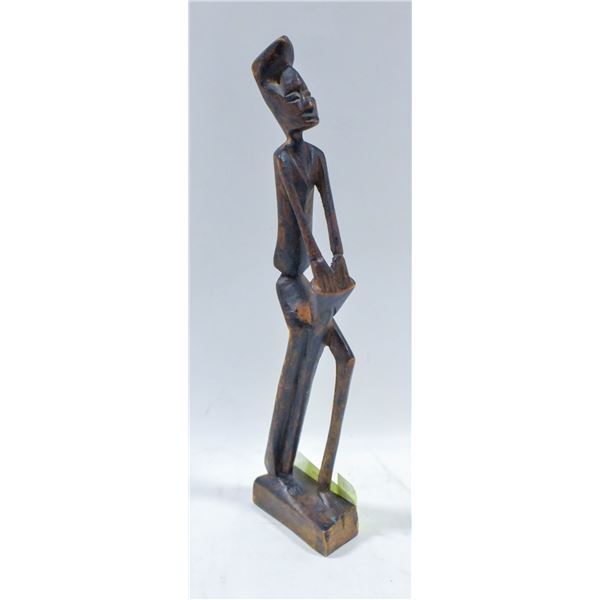 WOOD CARVED MALE STATUE AFRICA