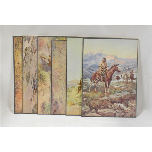 LOT OF CW RUSSELL COWBOY PRINTS