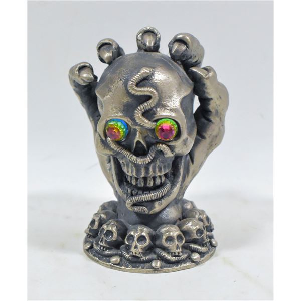 PEWTER KEEPER OF SKULLS STATUE LTD