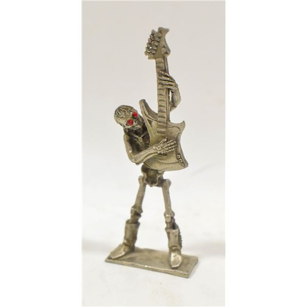 PEWTER UNDEAD GUITAR PLAYER FIGURE