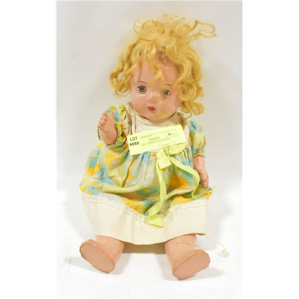 1930S ERA CHILDS DOLL WITH DRESS