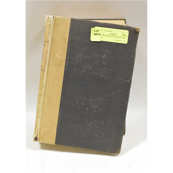 1908 STATUTES OF CANADA LAW BOOK
