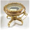 Image 1 : LARGE BRASS SHIPS COMPASS W ORNATE STAND