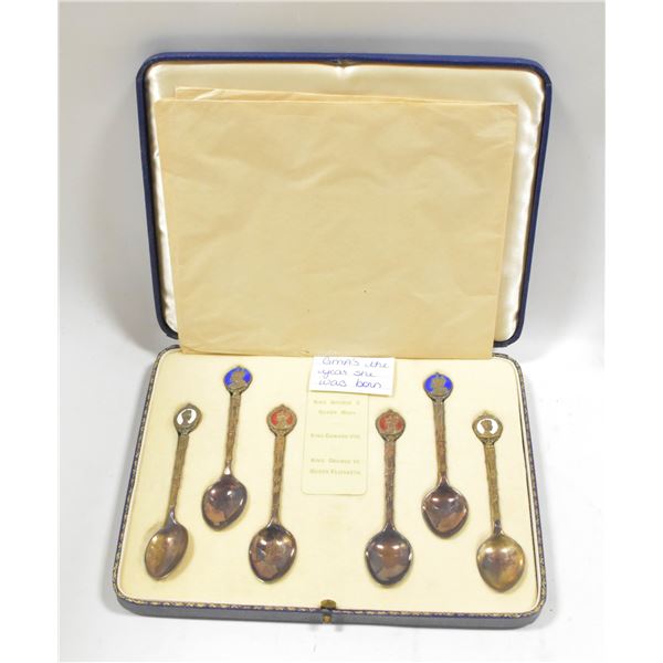 1936 SILVER ROYAL SPOON SET WITH CASE