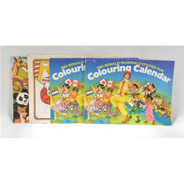 LOT OF 1980S MCDONALDS KIDS CALENDARS