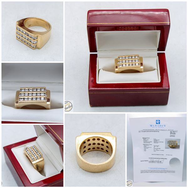 FEATURED LOT: GENTLEMAN'S 14KT YELLOW GOLD & DIAMOND RING
