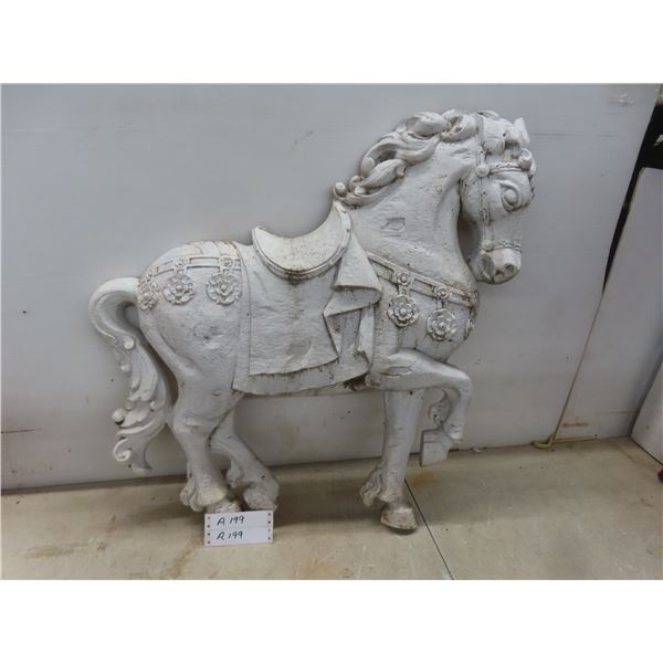 Horse Sculpture Wall Hanging, 27" x 27"