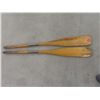Image 6 : Two Wooden Oars and Plastic Paddle