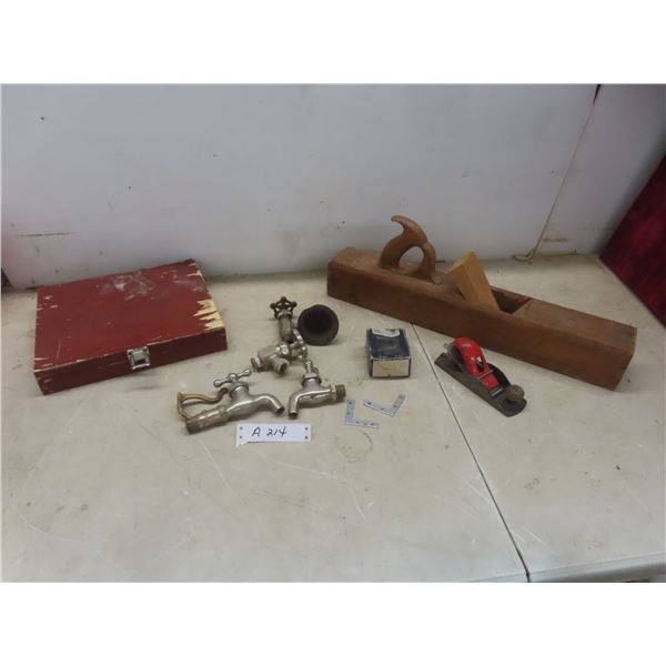 Vintage Wood Planer, Antique Taps, and More