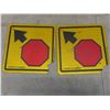 Image 10 : Six Signs: Two Metal 'No Stopping' (12" x 12") and Four Heavy-Duty Cardboard Signs