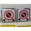 Image 2 : Six Signs: Two Metal 'No Stopping' (12" x 12") and Four Heavy-Duty Cardboard Signs