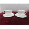 Image 5 : 1963 Royal Worcester 'Bridal Lace' Pattern – Set of 4 Cups and Saucers 