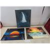 Image 1 : Lot of 3 Signed 16" x 20" Artworks – Not Researched
