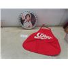 Image 1 : 1984 Coca-Cola Thermometer, 12" Diameter (Damage on Plastic Face) and Coke Apron