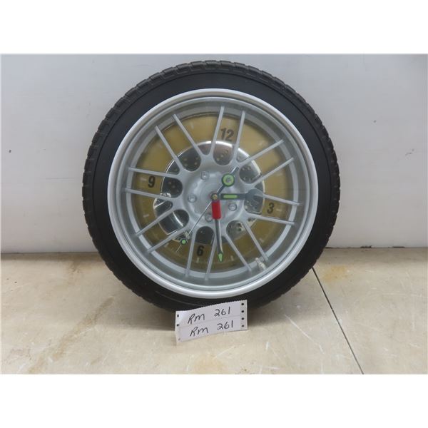 Quartz Tire Wall Clock, 14", Working
