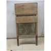 Image 4 : Wash Board, Metal Plant Stand, and 3 1/2" Cast Clothes Iron (Plant Stand Base Needs Repair)