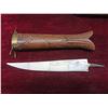 Image 9 : Wood Carved Fish Scabbard and Fork, 16 1/2" Long