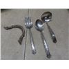 Image 12 : Silver-Plated Serving Lot: Trays, Teapot, Napkin Holder, Serving Utensils, and More