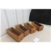 Image 2 : 4 Vintage Singer Sewing Machine Oak Drawer Boxes