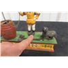 Image 7 : Clown & Trick Dog Mechanical Cast Iron Coin Bank - Works!