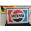 Image 1 : Vintage Pepsi Plastic Sign 24" x 17"
