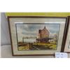 Image 2 : Vintage R. Bye Glass Framed & Matted Water Colour Print of Train Stations 12" x 16"