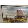 Image 3 : Vintage R. Bye Glass Framed & Matted Water Colour Print of Train Stations 12" x 16"