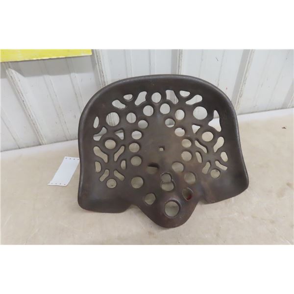 Antique Early Sulky Circa 1870 Implement Cast Iron Seat