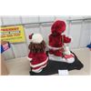 Image 7 : Beautiful Christmas Doll with Stand / Moveable Plugin Porcelain Girl Doll with Sled