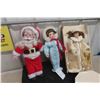 Image 1 : 2 Porcelain Dolls. Just in Time for Christmas. / Porcelain Santa Claus. Stands Up 19 Inches.