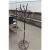 Image 1 : Metal Coat Rack Stand. Measures 69 Inches High and Can Unscrew at the Top for Storage.