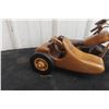 Image 4 : Real Nice Wooden Motorcycle & Sidecar. Measuring 15.5 Inches.