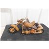 Image 5 : Real Nice Wooden Motorcycle & Sidecar. Measuring 15.5 Inches.