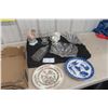Image 1 : Indian Tree Plate, Two Old Bone China Cups, Little Bo-Peep Ammonia Bottle and More!