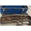 Image 4 : 2 Metal Tool Boxes & Odd Tools, Rusty; Sockets; Drill Bits; Cutters; Pliers and More
