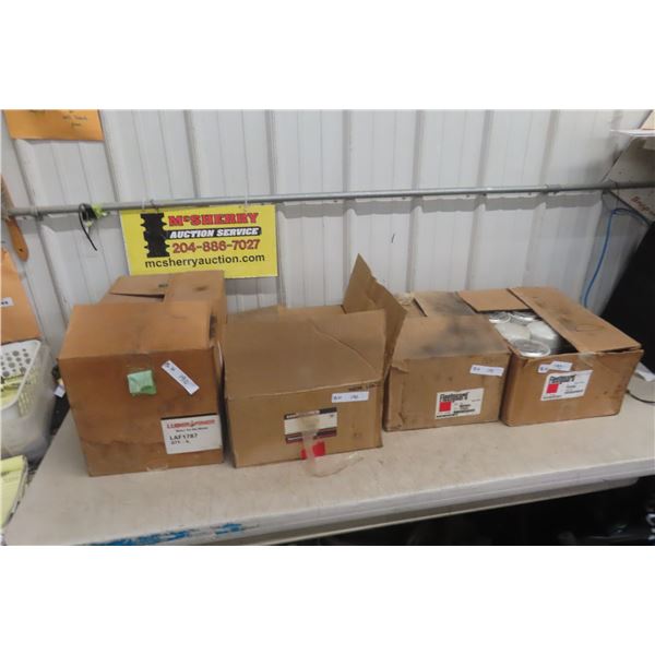 4 Boxes of Oil Filters, Fuel Filters, Air Filters - Part Numbers in Pictures