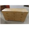 Image 1 : Oak 9 Drawer Dresser 32" x 56" x 18"