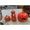 Image 1 : Three Light-Up Pumpkin Display Decorations